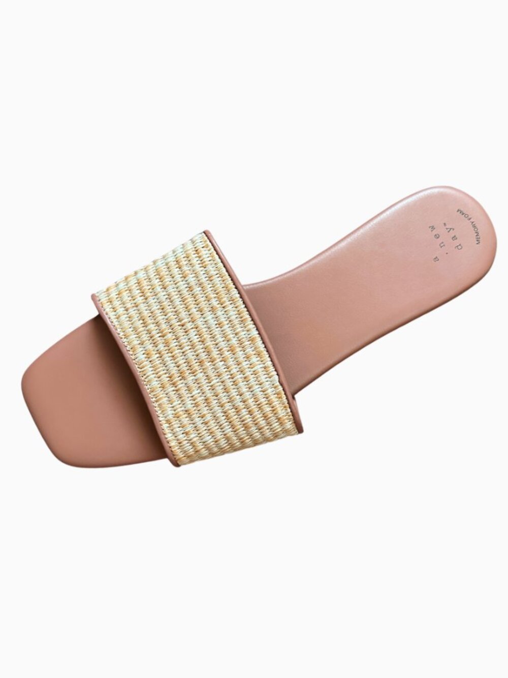 SALE 🎉 A New Day NWT Maren Natural Woven Raffia Slide Sandals 11 Memory Foam - Picture 3 of 7